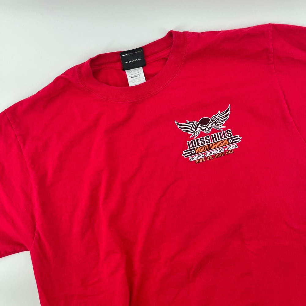 Harley-Davidson Loess Hills Iowa Graphic T-Shirt Red Mens Medium 2019 Ark Storm